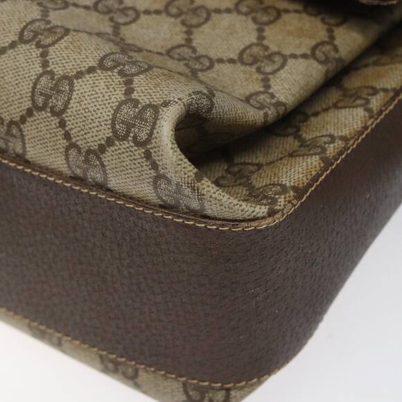 GUCCI GG Supreme Web Sherry Line Shoulder Bag Pvc Beige Red Green - Picture 10 of 16